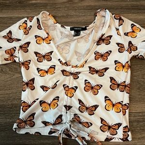 Butterfly crop top